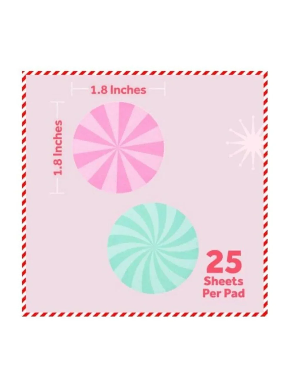 Post-it® 2 Packs Jingle Notes Gingerbread Man/Candy And Pink Green Round Candy